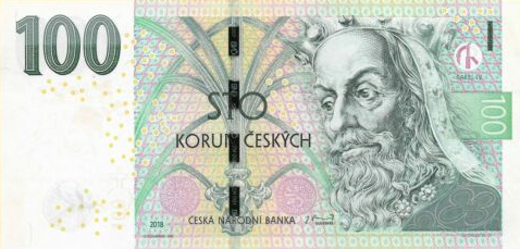 P18g Czech Republic 100 Korun Year 2018